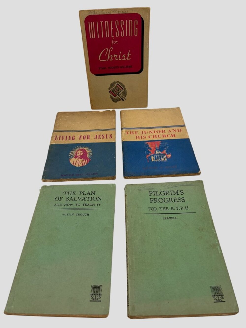 Vintage 1940s Southern Baptist Sunday School Books Lot 5 Christian Religion Tenn